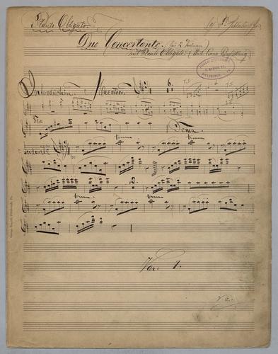 Duo Concertante - Parts: Flute Obligato,
