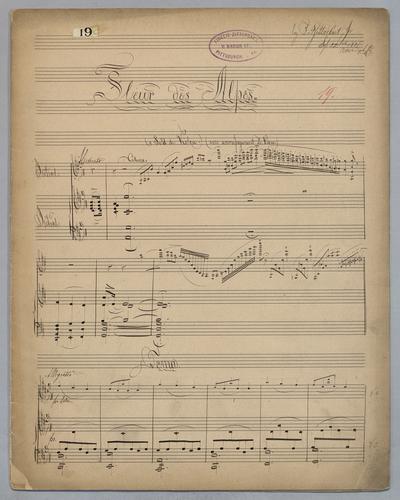 Fleur des Alpes - Score,