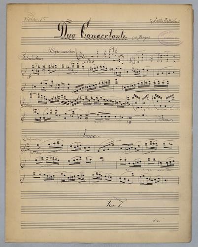 III. Duo Concertante - Parts: Violin 1,