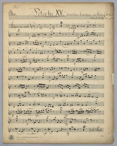 Peter the XV - Parts: Oboe,