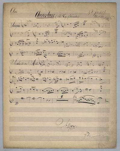 Ouverture : The Lady of Worcester - Parts: Oboe,