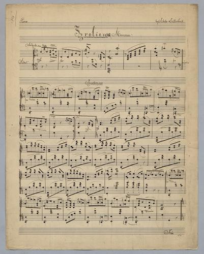 Tyrolienne : Morceau : [for] Piano