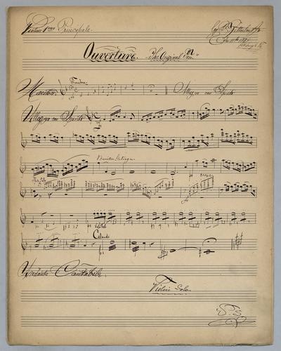 Ouverture : The Original Ten - Parts: Violin Principal,