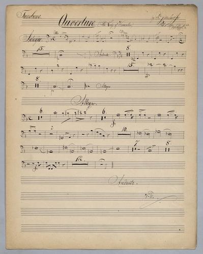 Ouverture : The Lady of Worcester - Parts: Trombone,