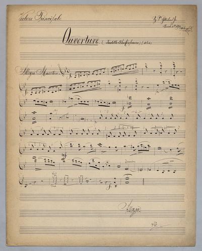 Ouverture : Judith Shakespeare - Parts: Violin Principal,