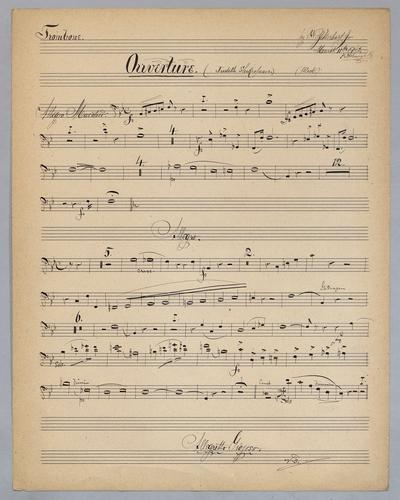 Ouverture : Judith Shakespeare - Parts: Trombone,
