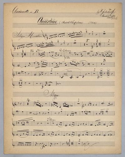 Ouverture : Judith Shakespeare - Parts: Clarinet,
