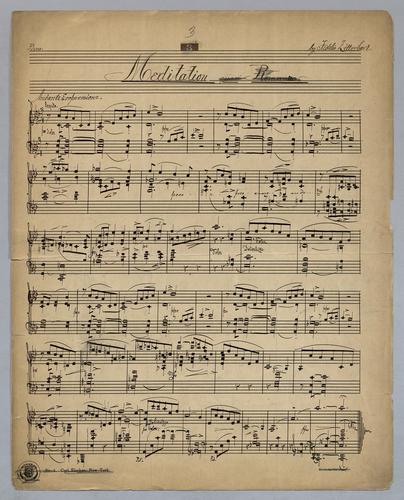 Meditation : [for] Piano,