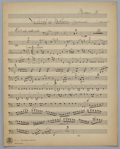 Nachruf an L. van Beethoven - Parts: Bassoon 3,