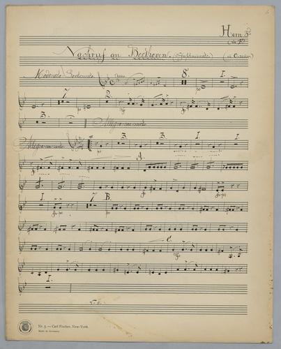 Nachruf an L. van Beethoven - Parts: Horn 3,