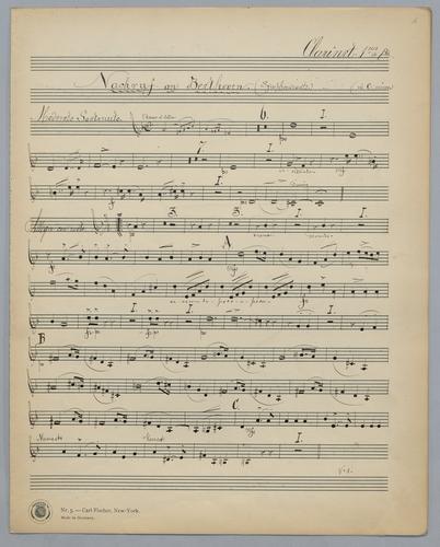 Nachruf an L. van Beethoven - Parts: Clarinet 1,