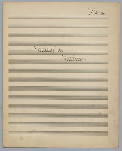 Nachruf an L. van Beethoven - Parts: Bass,