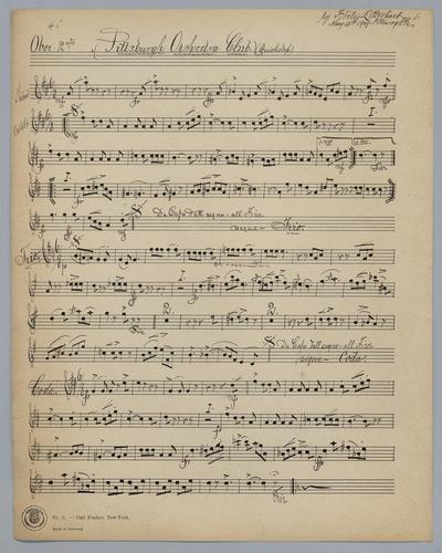 Pittsburgh Orchestra Club - Parts: Oboe 2,