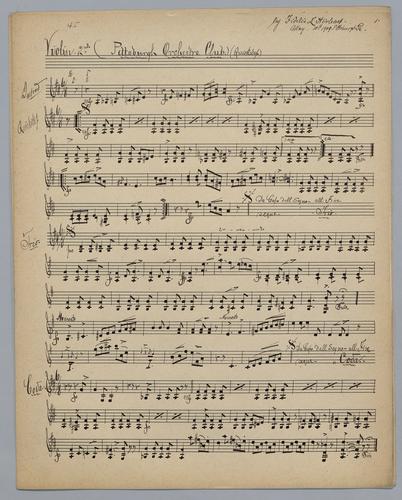 Pittsburgh Orchestra Club - Parts: Violin 2,