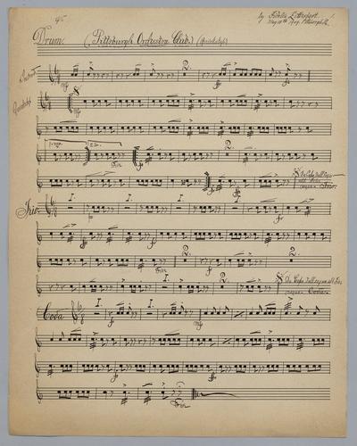 Pittsburgh Orchestra Club - Parts: Drum,
