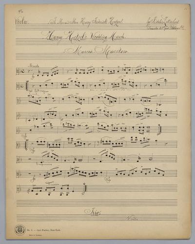Harry Hetzel's Wedding March - Parts: Viola,
