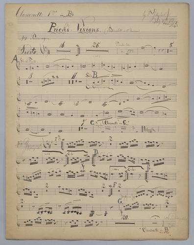 Puck's Visions - Parts: Clarinet 1,