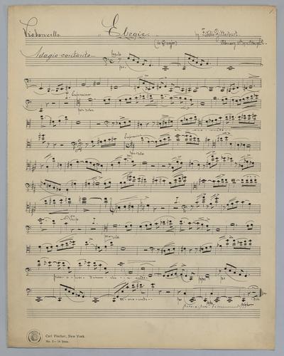 Elegie - Parts: Violoncello