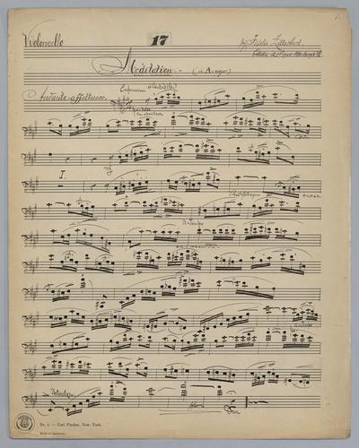 Meditation : [no.] 17 - Parts: Violoncello