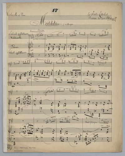 Meditation : [no.] 17 - Score