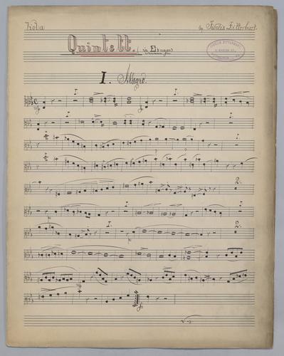 Quintett : in Eb Major - Viola