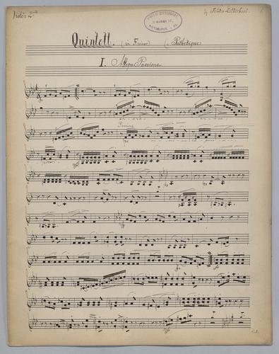 Quintett : in F Minor - Parts: Violin 2