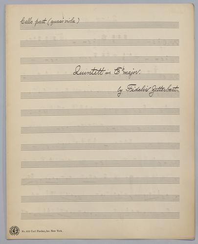 Quintett : in Eb Major - Cello