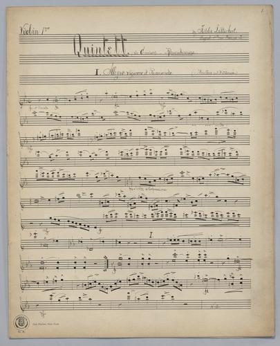 Quintett : in C Minor - Parts: Violin 1
