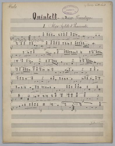 Quintett : in D Minor - Parts: Flute