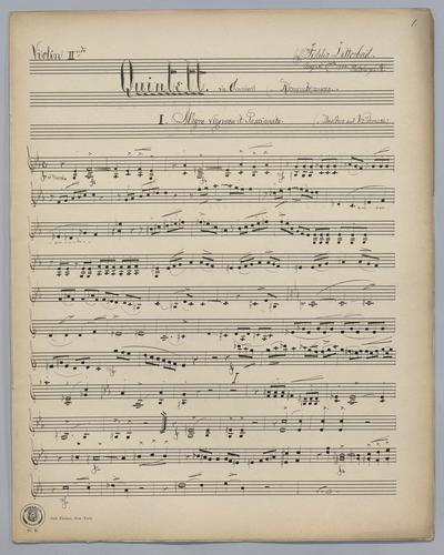 Quintett : in C Minor - Parts: Violin 2