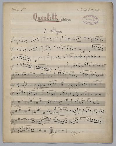 Quintett : in Eb Major - Violin 1