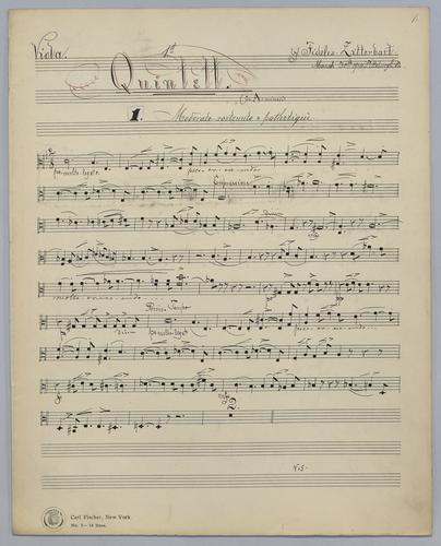 Quintett : [no.] 1 - Parts: Viola