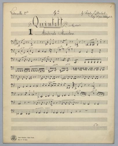 Quintett : [no.] 4 - Parts: Violoncello 2
