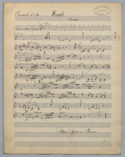 Hamlet : Ouverture - Parts: Clarinet 1
