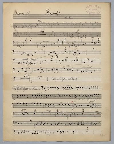 Hamlet : Ouverture - Parts: Bassoon 3