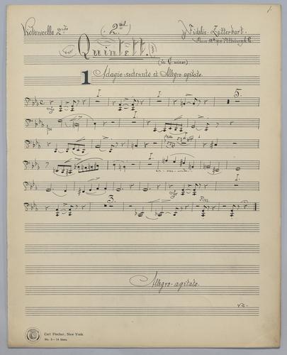 Quintett : [no.] 2 - Parts: Violoncello 2