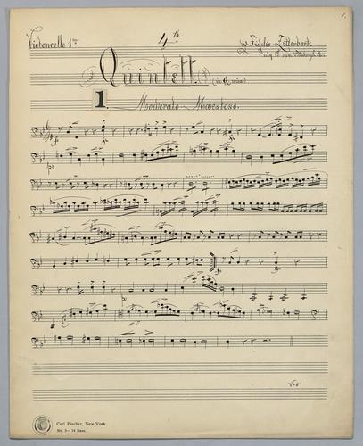 Quintett : [no.] 4 - Parts: Violoncello 1