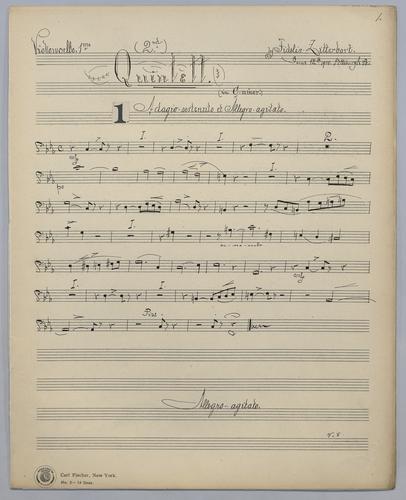Quintett : [no.] 2 - Parts: Violoncello 1