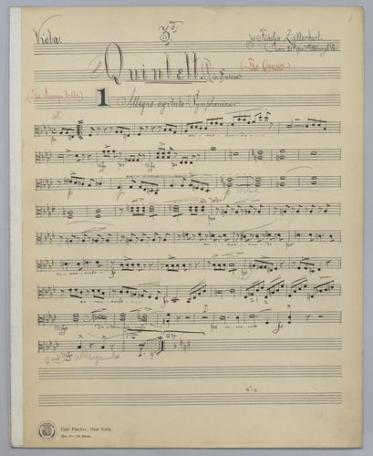 Quintett : [no.] 3 - Parts: Viola