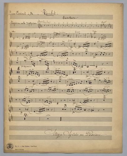Hamlet : Ouverture - Parts: Bass Clarinet