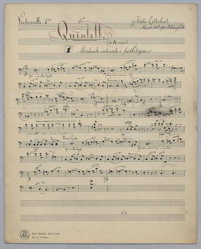 Quintett : [no.] 1 - Parts: Violoncello 1