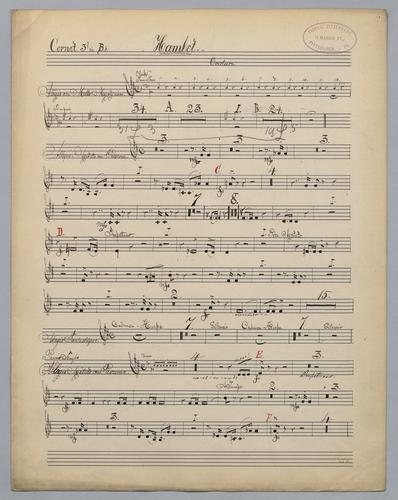 Hamlet : Ouverture - Parts: Cornet 3