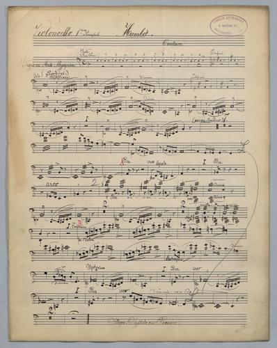 Hamlet : Ouverture - Parts: Violoncello 1