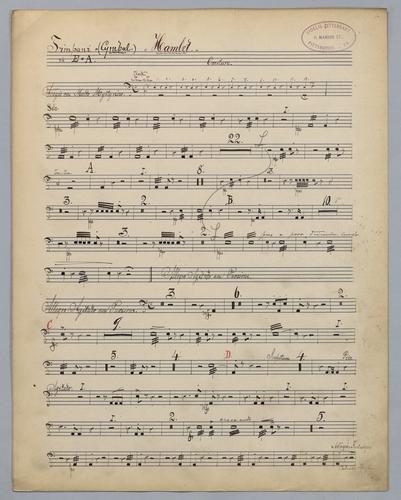 Hamlet : Ouverture - Parts: Timpani and Cymbal
