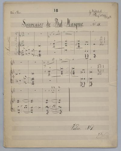 Souvenier de bal Masque - Score