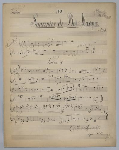 Souvenier de bal Masque - Parts: Violin
