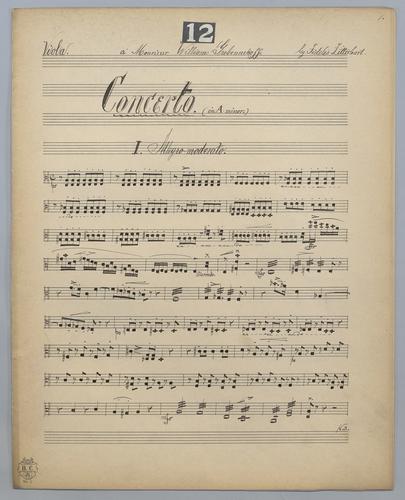 2nd Concerto - Parts: Viola