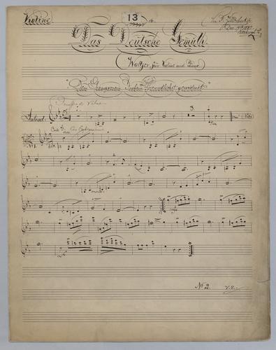 Das Deutsche Gemüth - Parts: Violin