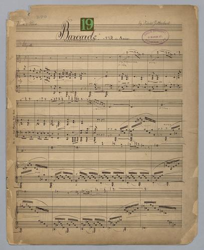 Barcarole : No. 3 - Score
