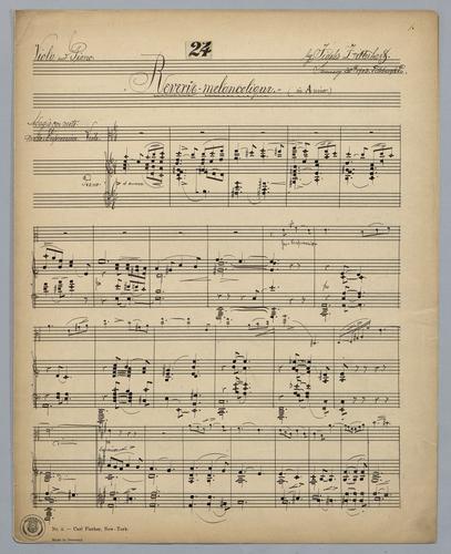 Reverie Melancolique - Score